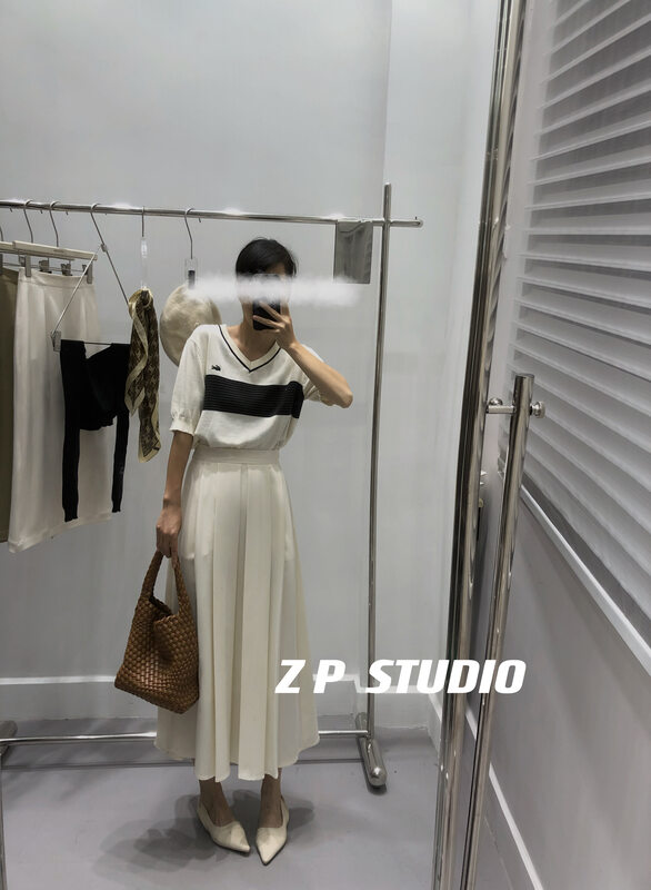 New in early autumn!【Z.P STUDIOS】Korean fashion high waist pleated skirt 8110# ZJY