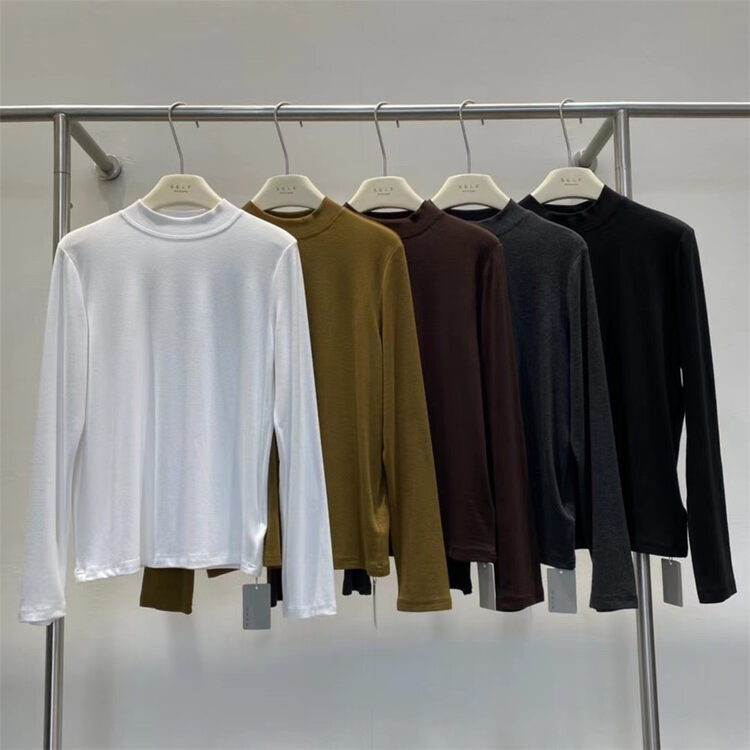 New in autumn! [SELF] Simple solid color all-match bottoming shirt YS2-9267# LSL