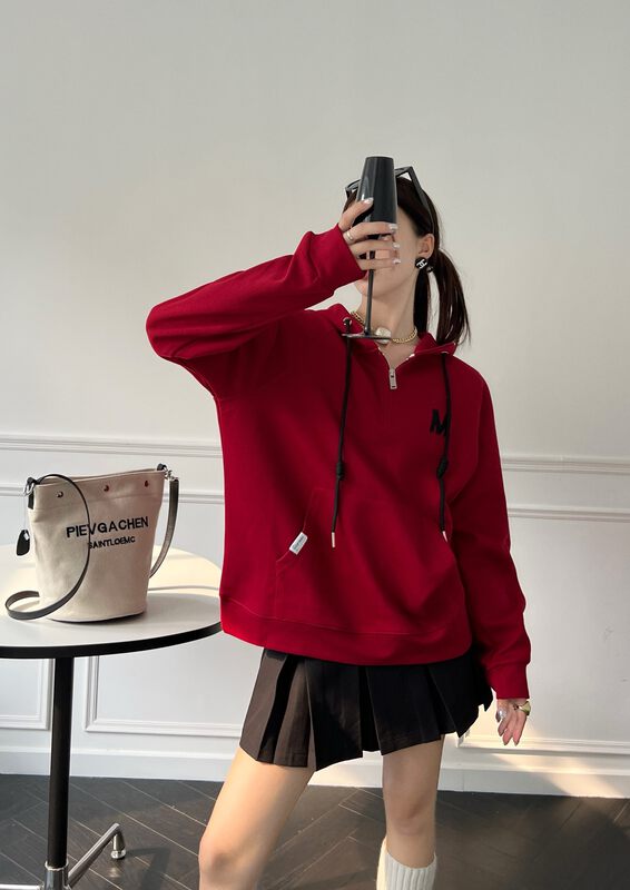 New in early autumn! [OUR] Letter Embroidered Fashion Hoodie 11719# LSW