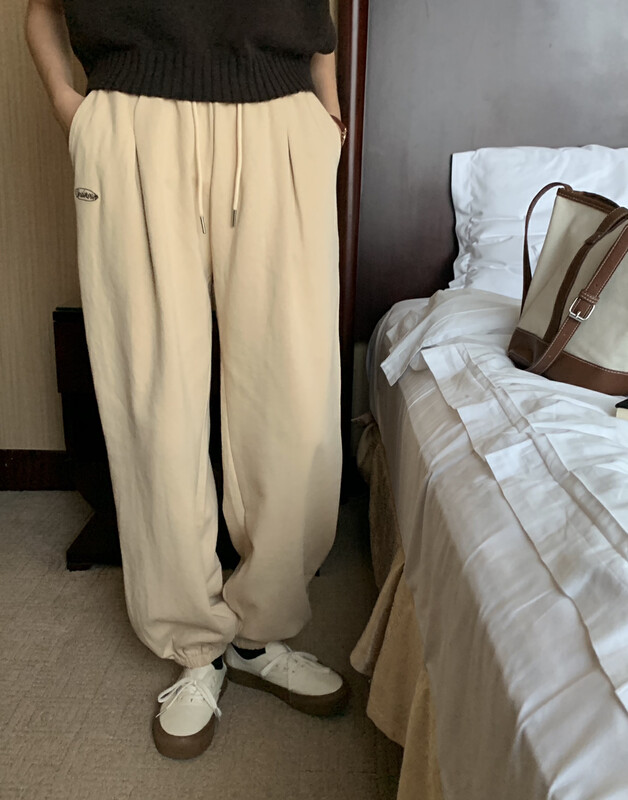 New in autumn!【MOXI】Comfortable and versatile embroidered casual pants 58727# CQW