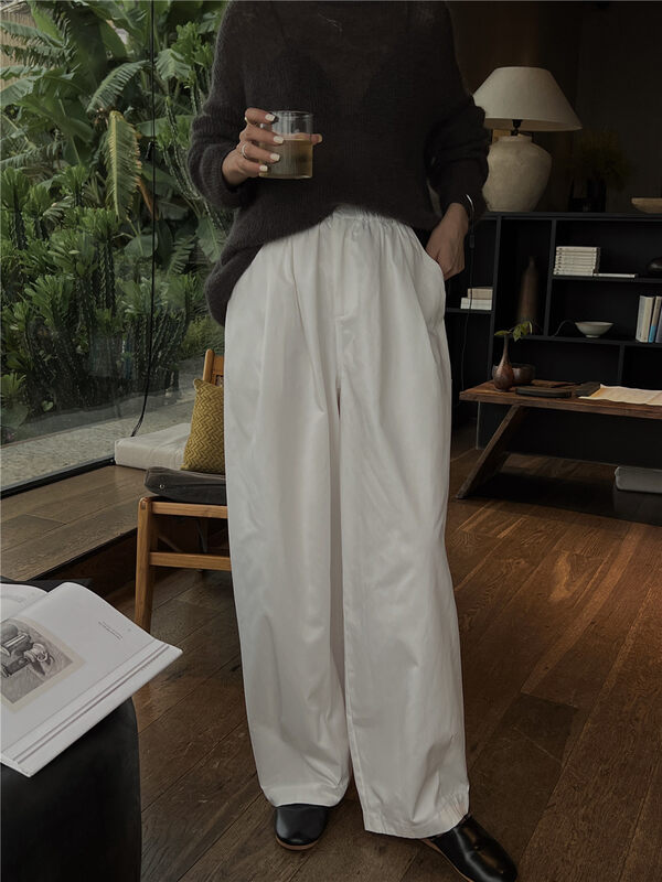 New in autumn!【SOUL】High waist wide leg loose casual pants 2680# CLS