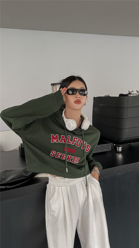 New in autumn! [OUR] Letter Retro Hoodie 12510# LSW