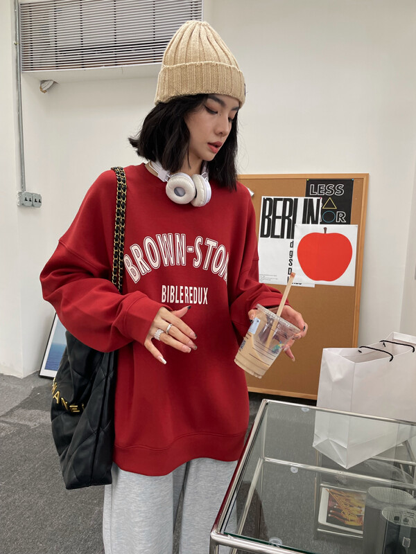 【KEYBOARD】Genderless Print Pullover Crewneck Sweater 6610K