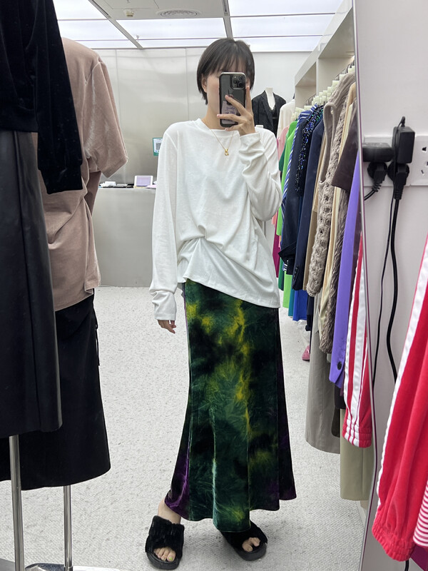 Autumn is new! [Modern 197] Retro temperament velvet skirt (only sells skirt) 81362# LSL