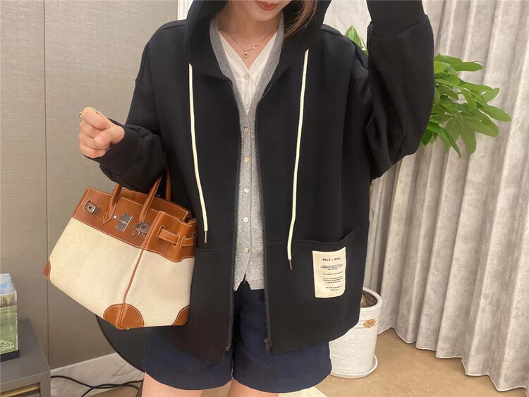 New in Autumn! [SELF] Hooded Versatile Labeled Short Jacket 7565# GYJ