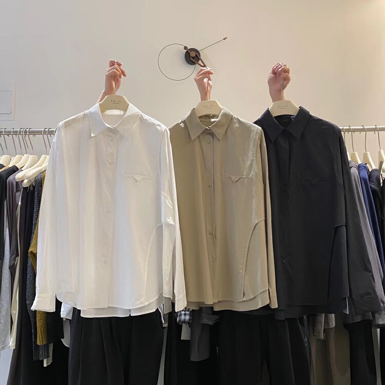 New in early autumn! [SELF] Neat temperament commuter shirt 7391# LSL