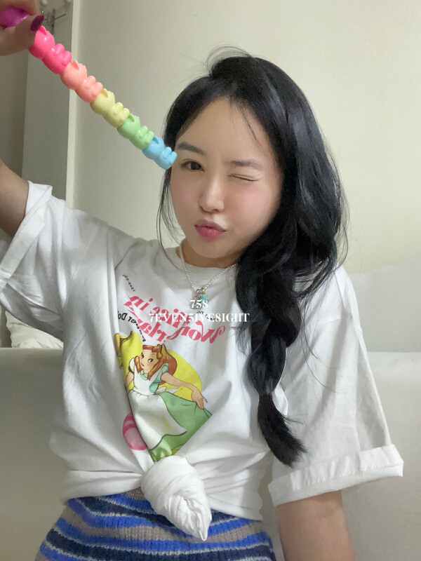 【7EVEN5IVE8IGHT】Sweet Cinderella Print Short Sleeve T-Shirt 2079# HJY