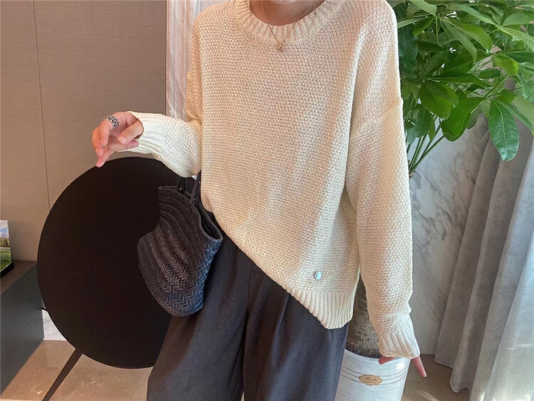 New in early autumn! [SELF] round neck pullover comfortable all-match knitted sweater a5020# LSL