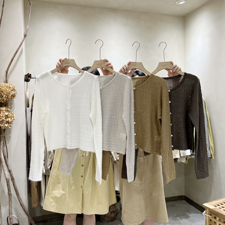 New in early autumn!【I LOOK】 Gentle and minimalist all-match knitted cardigan 91031# ZJY