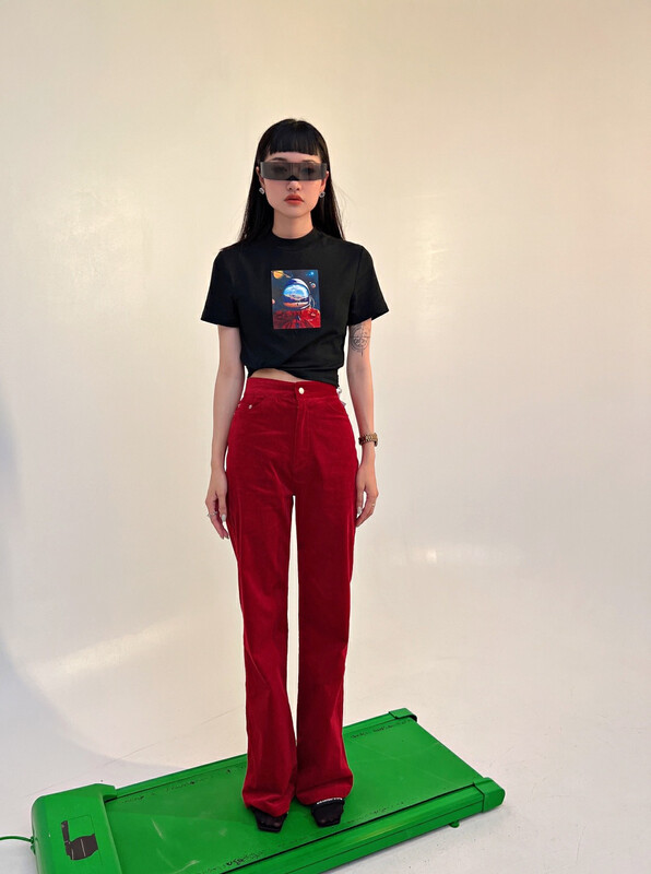 New in early autumn! [D.TWO D2] Printed pullover all-match short-sleeved T-shirt 2321199# ZXL