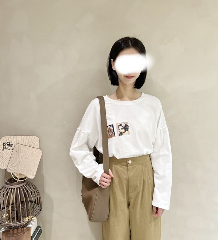 New in early autumn! [I LOOK] Retro cat print long-sleeved T-shirt 12087# ZJY
