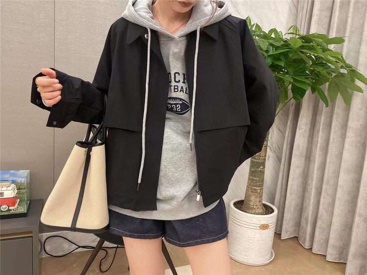 Autumn is new! [SELF] Korean version of long-sleeved breasted short jacket 7575# LSL