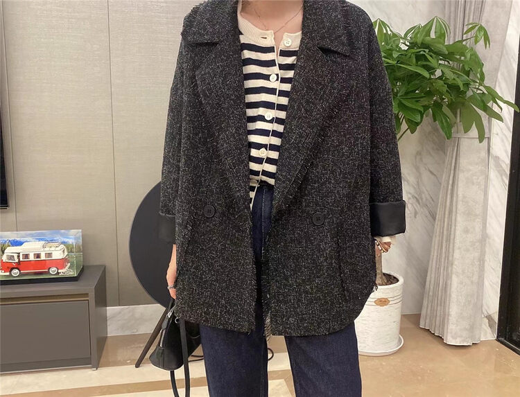 New in autumn! [SELF] lapel all-match long-sleeved loose ins suit 7502# LSL