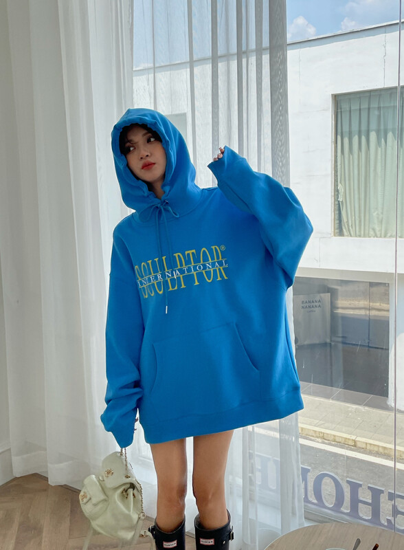 【KEYBOARD】Casual Color Contrast Embroidered Letter Hoodie 2220# CQW