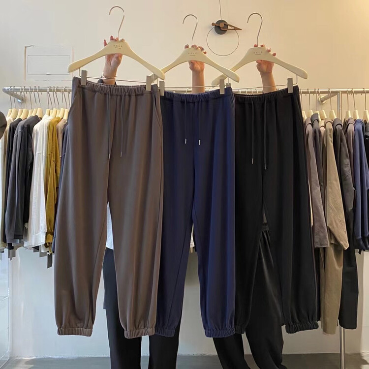New in early autumn! [SELF] Elastic waist drawstring leggings casual pants 7610# LSL
