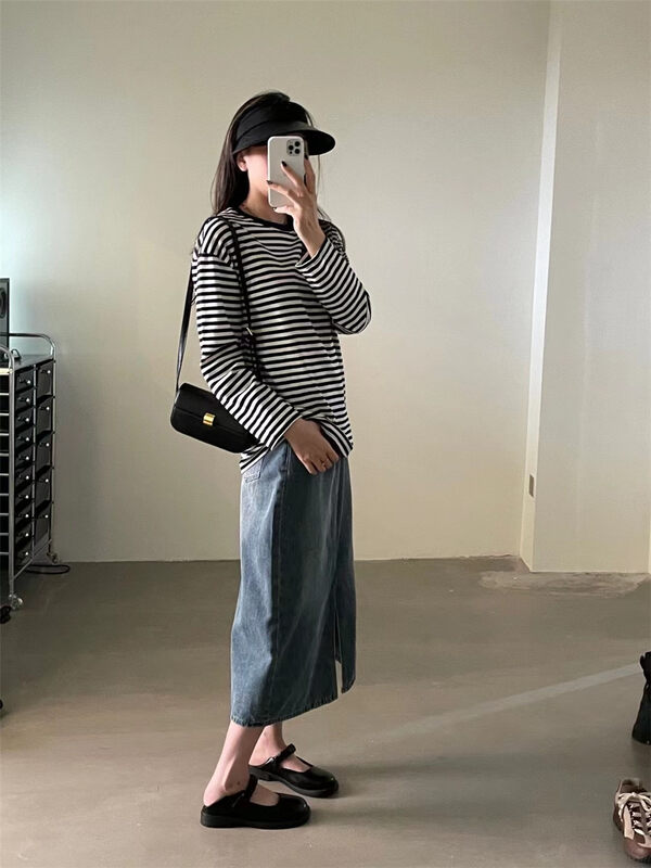 New in early autumn!【MALT】High waist slit fashion skirt 2037# XYJ