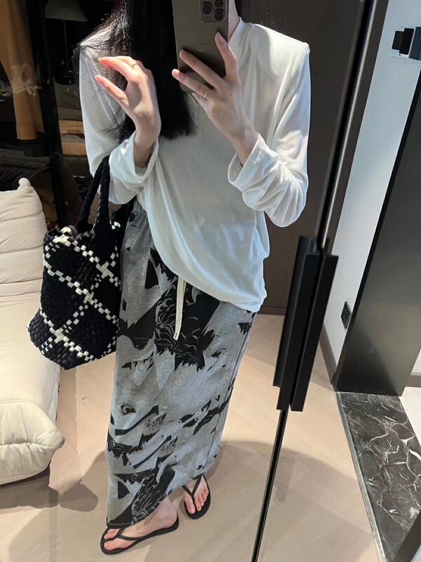 New Autumn! [Modern 197] High Waist Drawstring Ladies Skirt 81255# LSL