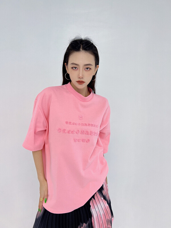 New in early autumn! [D.TWO D2] Three-dimensional printing versatile short-sleeved T-shirt 2321030# ZXL