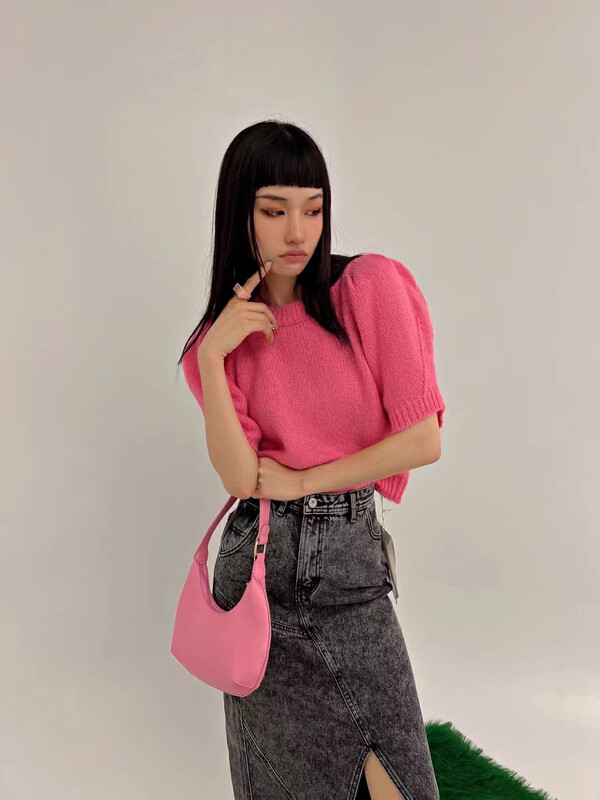 New in early autumn!【D.TWO D2】All-match woolen puff sleeve knitted sweater 2319233# ZXL