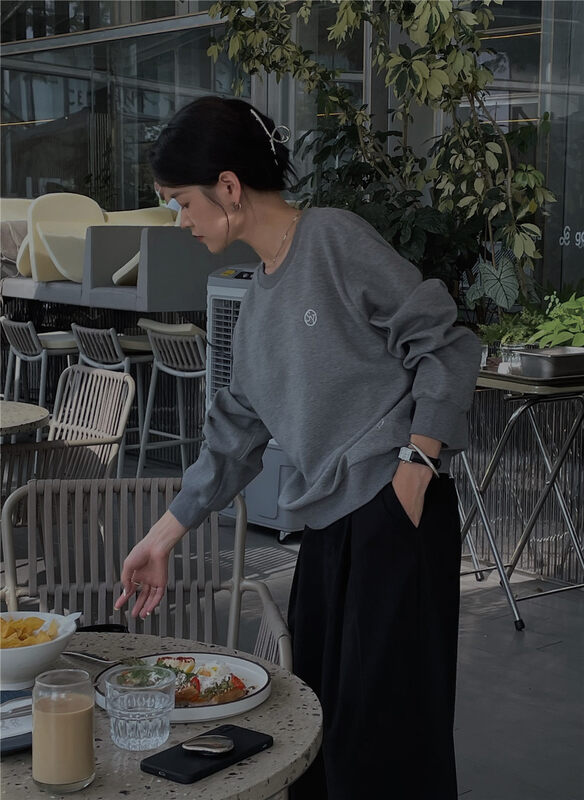 New in autumn!【SOUL】Korean all-match small letter pullover sweater 2720# CLS
