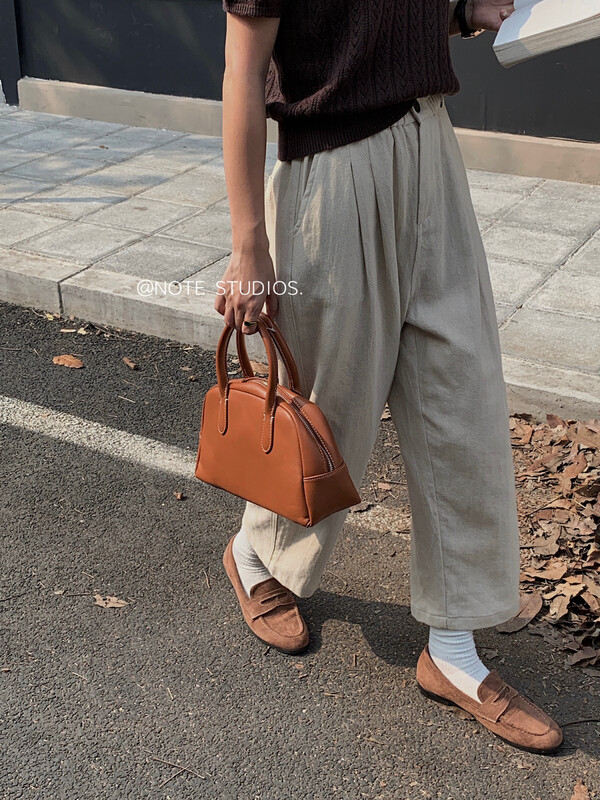 New in early autumn! [NOTE] Korean high waist slim casual pants 22680# HBX