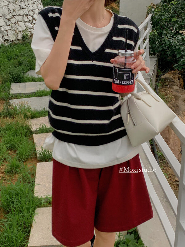 New in early autumn! [MOXI] Commuter Simple Versatile Suit Five Points Casual Shorts (With Belt) 58723# XJ