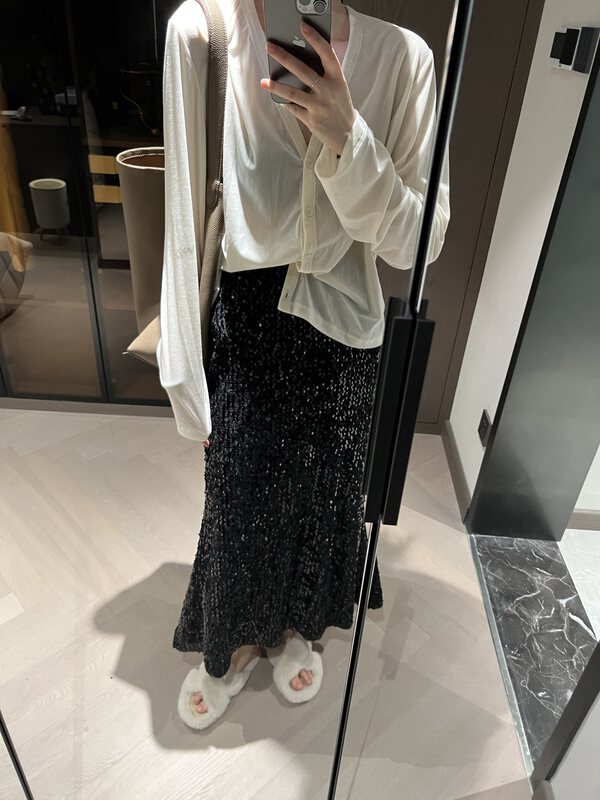 New in early autumn! [Modern 197] niche design glitter skirt 7213# LSL