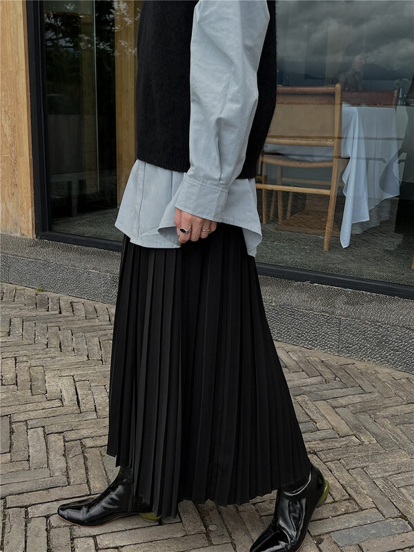 New in autumn! [SOUL] Simple and stylish A-swing skirt 2687# CLS