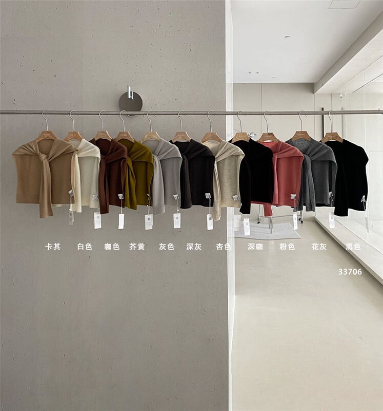 New autumn style! Essential item [clean space] solid color simple shawl 33706 # cqw