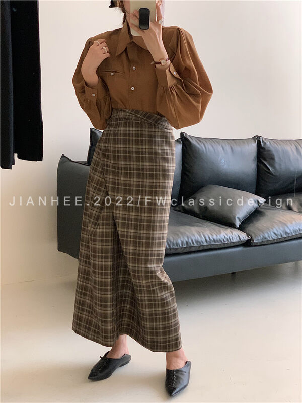 New autumn style! [Jian hee] casual button loose solid color shirt 2387 # ozq