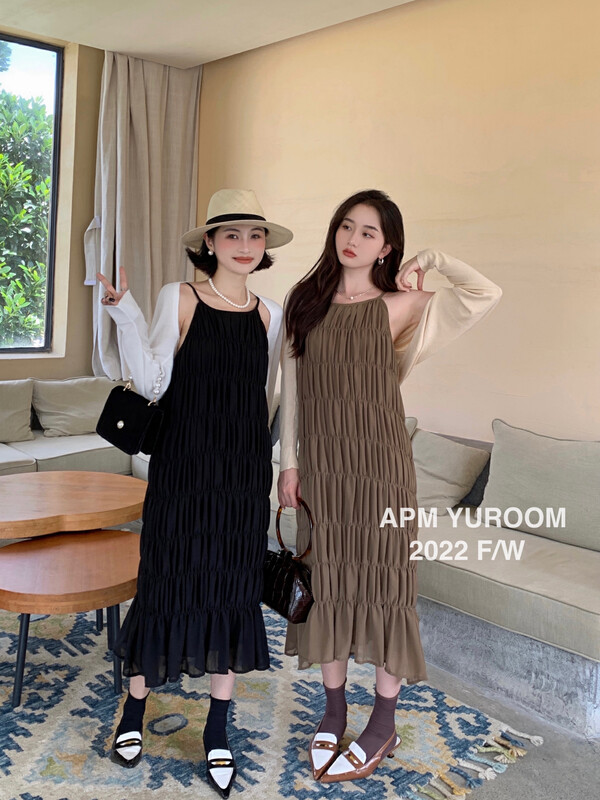 New in early autumn!【APM YUROOM】French temperament heavy industry suspender dress 9012# LSL