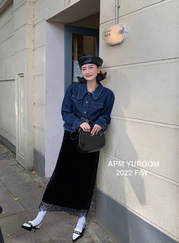 New in early autumn! [APM YUROOM] temperament all-match loose short coat (with belt) 9055# LSL