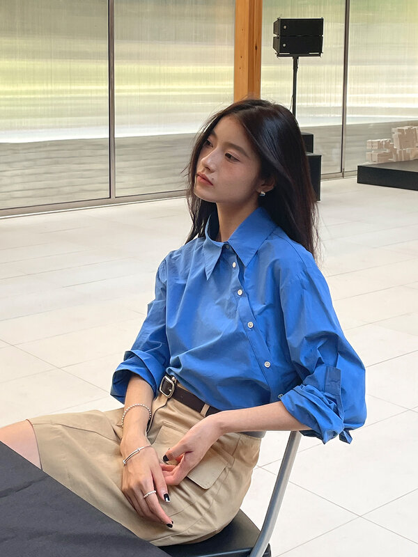 Autumn is new! [CLEAN SPACE] design sense of all-match Western style commuter shirt 27838# CQW