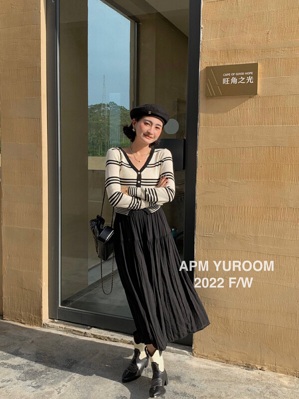 New in early autumn! [APM YUROOM] Temperament small fragrance striped sweater 6018# LSL