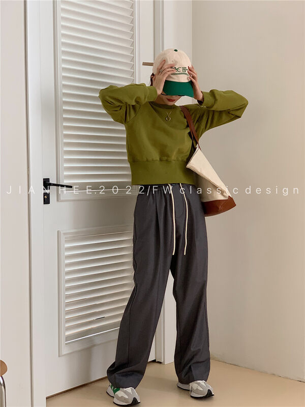 New in early autumn!【JIAN HEE】Casual loose solid color sweater 2356# OZQ