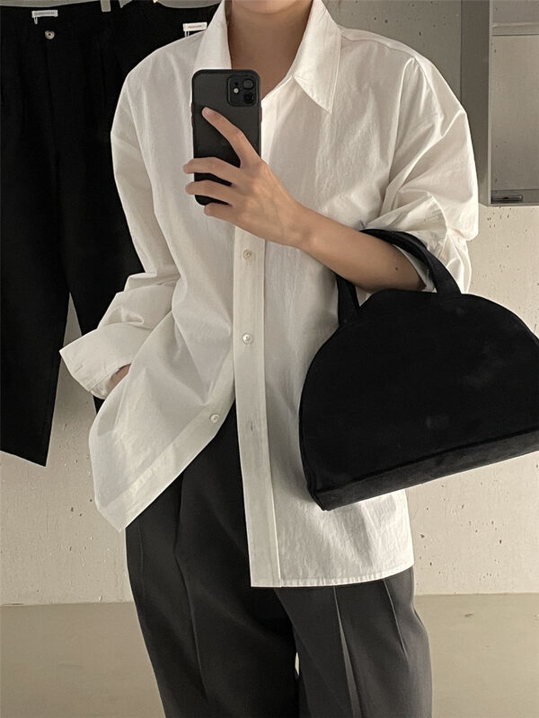 New in early autumn!【CLEAN SPACE】Simple solid color loose all-match shirt 33117# CQW