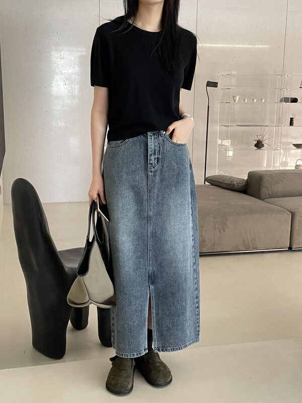 New in early autumn [CLEAN SPACE] Korean simple all-match skirt 3330133301A# CQW