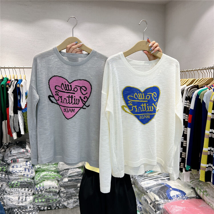 【S'SEVEN】Korean Love Letter Knit Sweater 3109# XYJ