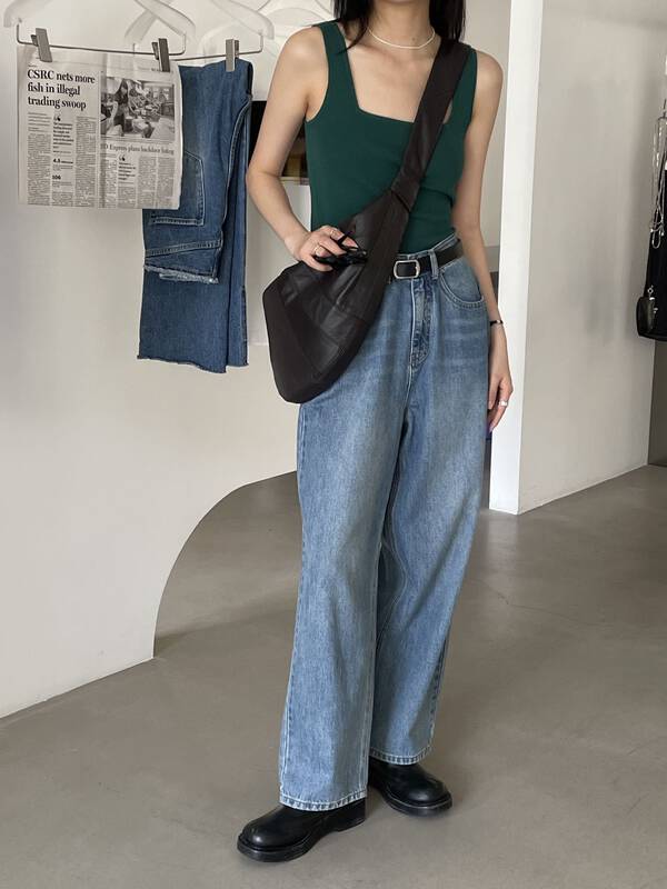 New in early autumn!【CLEAN SPACE】Korean loose and casual slim jeans 27818A-27818# CQW