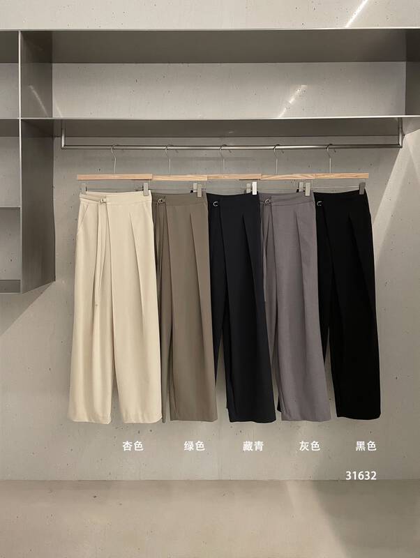 Basic all-match, new in early autumn [CLEAN SPACE] oblique access control lace-up design tailored waist trousers 31632# CQW