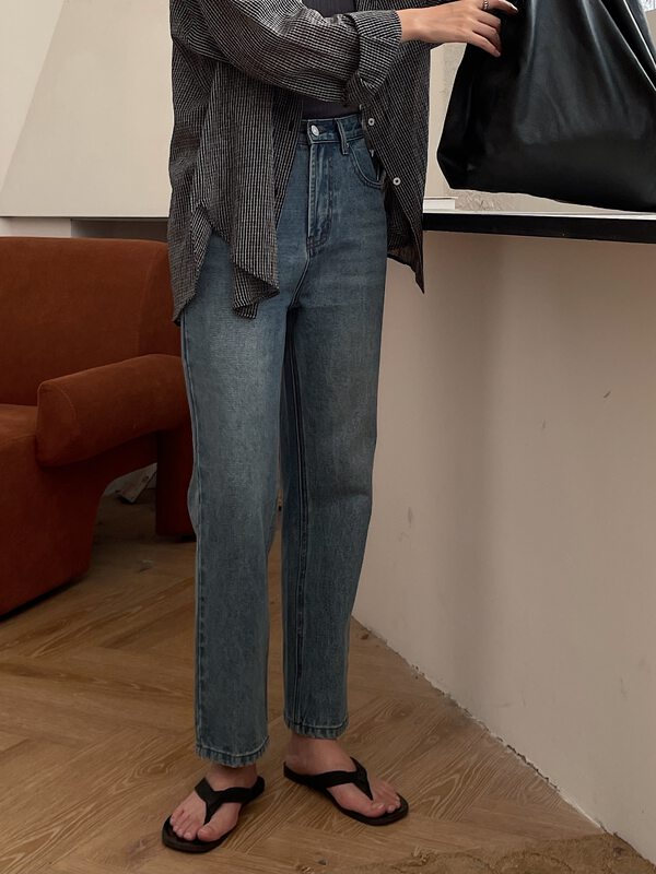 New in early autumn!【CLEAN SPACE】Korean casual loose and slim jeans 32353# CQW