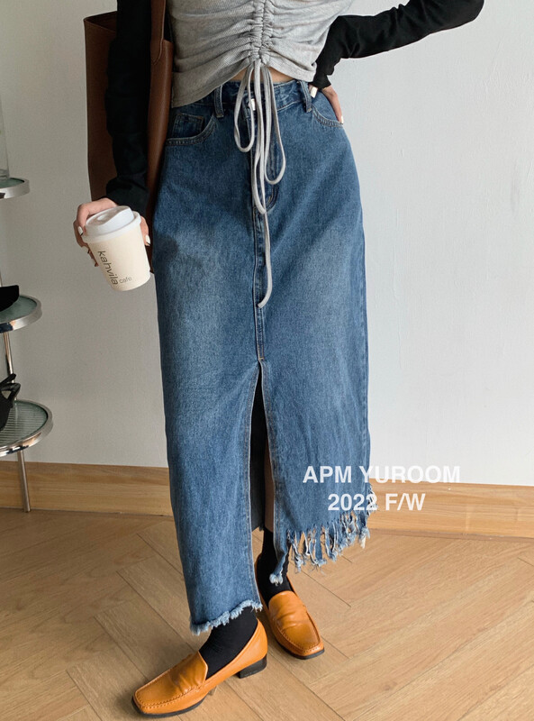 New in early autumn!【APM YUROOM】Korean version of all-match high waist design tassel skirt 9065# LSL