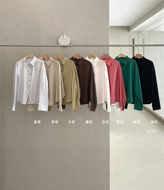 New in early autumn! [CLEAN SPACE] loose textured commuter all-match shirt 31291# CQW