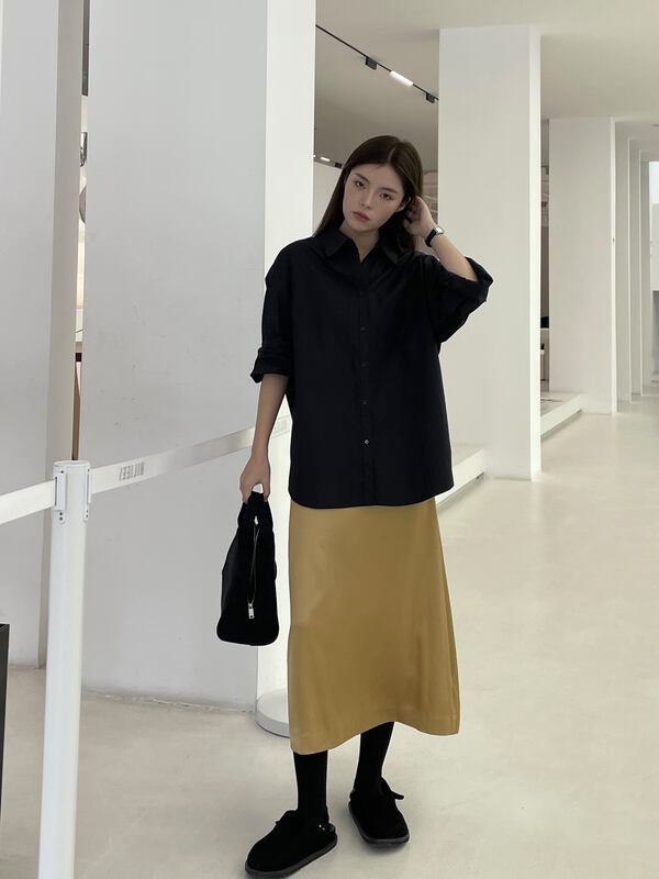 New in early autumn!【CLEAN SPACE】Solid color all-match texture slim skirt 31663# CQW