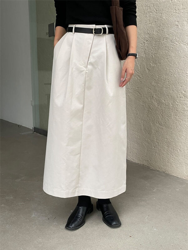 New in autumn!【CLEAN SPACE】Simple solid color casual loose skirt 33173# CQW