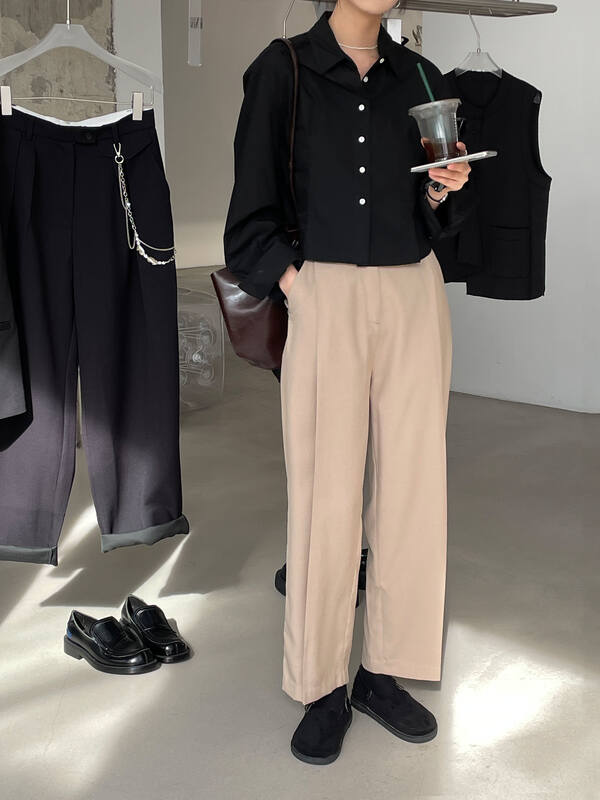 Early autumn new [CLEAN SPACE] commuter texture loose trousers 33155# CQW
