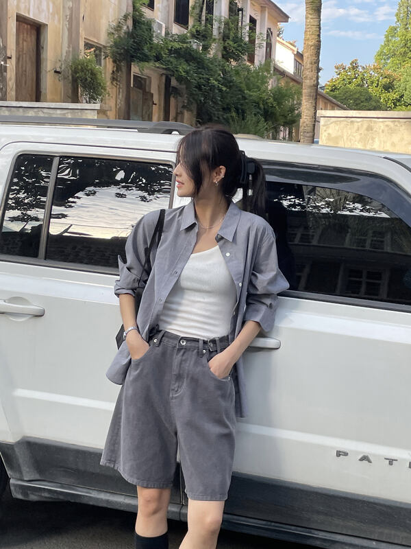 New in early autumn!【CLEAN SPACE】Simple solid color loose casual shirt 31998# CQW