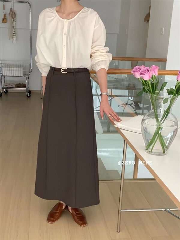 New in early autumn! [ZERO-NINE 09] High waist fashion slim skirt (with belt) 9377# ZJY