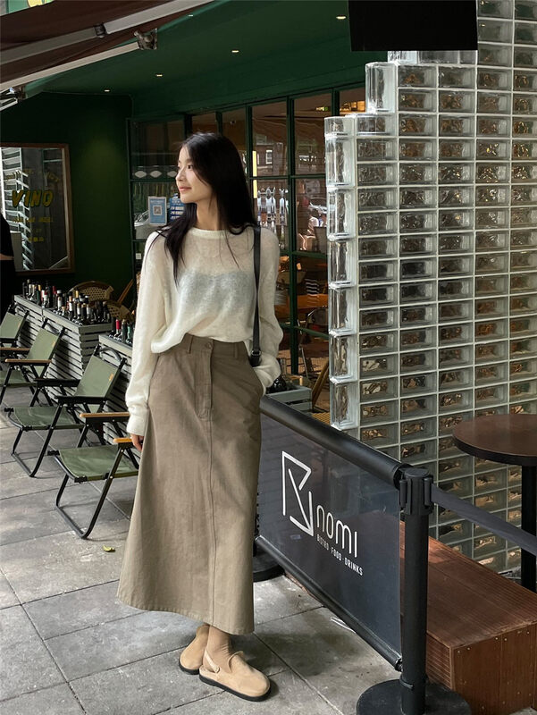 【CLEAN SPACE】Korean version all-match casual slim skirt 32629# CQW