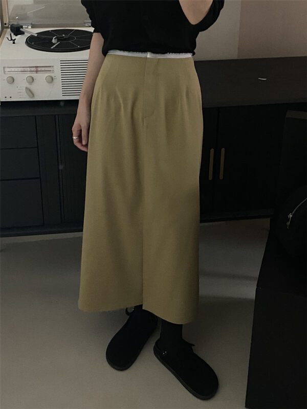 Autumn is new!【CLEAN SPACE】Korean color matching waist loose skirt 33188# CQW